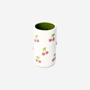 Vase with embossed cherries - 15 cm