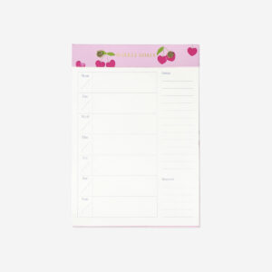 Weekly planner with cherries
