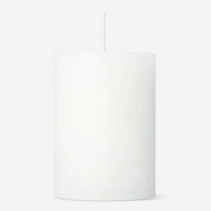 White Rustic Pillar Candle - 8 cm - Image 2