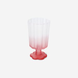 Wine glass with frosted pink finish - 300 ml