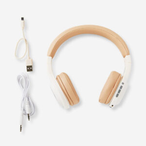 White Wireless Headphones with Microphone - Image 1
