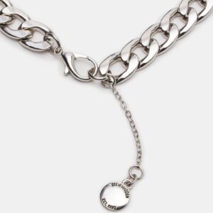 Watch Necklace Pewter Metallic - Image 3