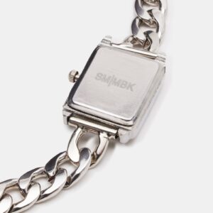 Watch Necklace Pewter Metallic - Image 4
