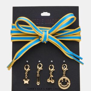 Shoe Laces And Charms Blue/yellow