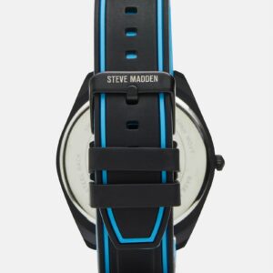 Men's Silicone Watch Black/blue - Image 3