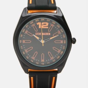 Men's Silicone Watch Black/orange - Image 1