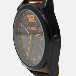 Men's Silicone Watch Black/orange - Image 2