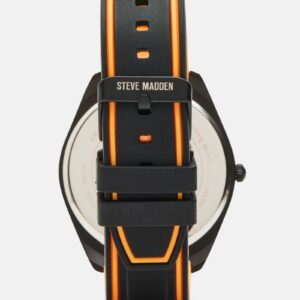 Men's Silicone Watch Black/orange - Image 3