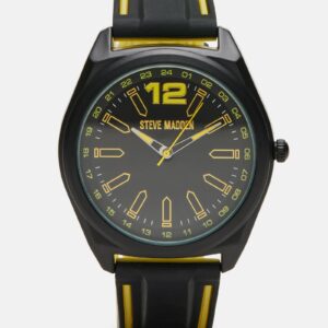 Men's Silicone Watch Black/yellow