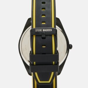 Men's Silicone Watch Black/yellow - Image 3