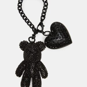Teddy Bag Charm Black