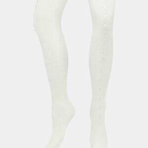 Fishnet Pearl Tights Off-white