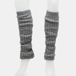 Ribbed Leg Warmers Grey - Image 1