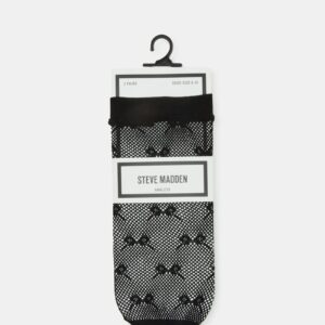 2 Pack Bow Fishnet Anklet Socks Black - Image 4
