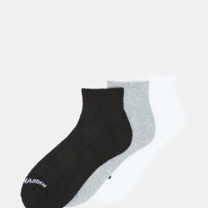 Sport Cushion Quarter Socks Black/white