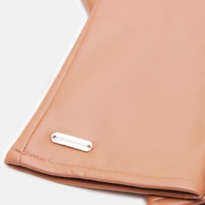 Faux Leather Forearm Gloves Tan - Image 4