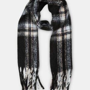 Classic Plaid Scarf Black