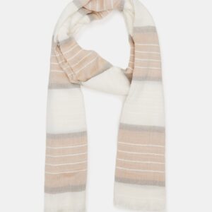 Striped Oblong Scarf Natural