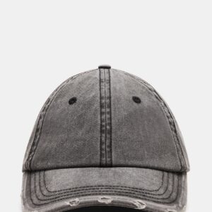 Distressed Baseball Cap Black