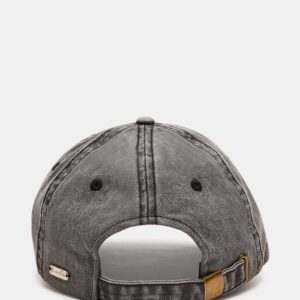 Distressed Baseball Cap Black - Image 4