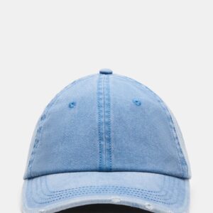 Distressed Baseball Cap Denim Fabric