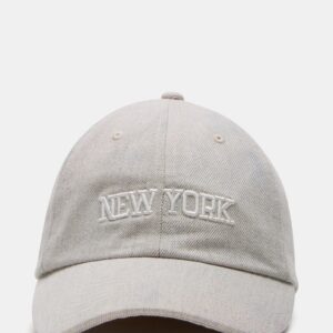 New York City Dad Cap White/denim