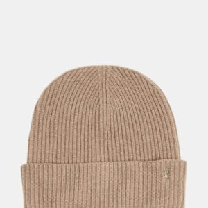 Classic Ribbed Knit Beanie Camel - Image 1