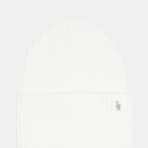 Double Layer Ribbed Knit Beanie Ivory