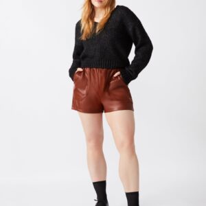 Faux The Record Short Cognac - Image 1