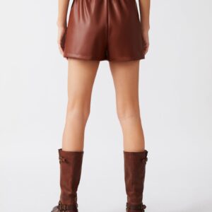 Faux The Record Short Cognac - Image 5