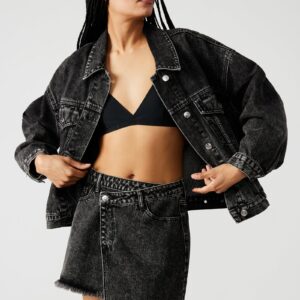 Kyla Denim Skirt Black - Image 5
