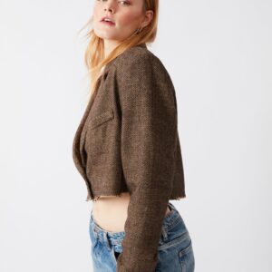 Rupi Cropped Blazer Brown - Image 2