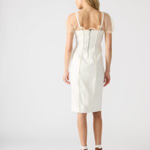 Giselle Denim Dress White - Image 4