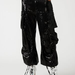 Duo Sequin Pant Black - Image 3
