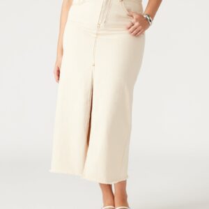 Avani Denim Skirt Ivory - Image 3