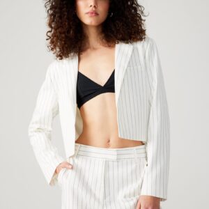 Rupi Cropped Blazer White/black - Image 1