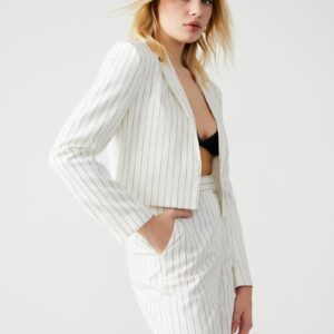Rupi Cropped Blazer White/black - Image 3
