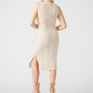 Amirah Sweater Dress Beige - Image 5