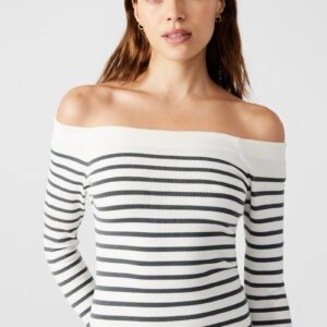 Noa Sweater Dress White/black - Image 5