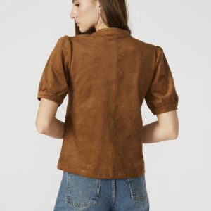 Jane Suede Top Cognac - Image 3