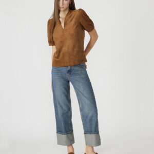 Jane Suede Top Cognac - Image 4