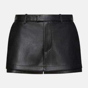 Rodin Faux Leather Skort Black - Image 7
