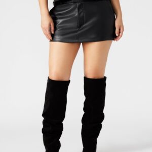 Rodin Faux Leather Skort Black - Image 3