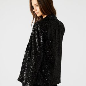 Payton Sequin Blazer Black - Image 3