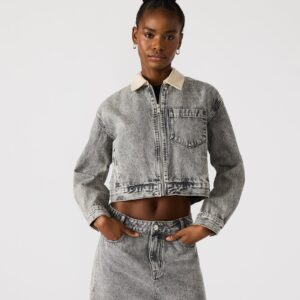 Glacia Denim Jacket Light Grey - Image 2