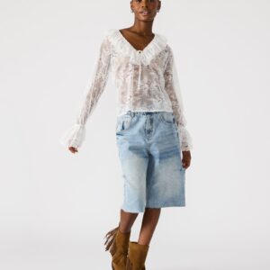 Hampton Lace Blouse White - Image 6