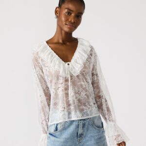 Hampton Lace Blouse White - Image 1