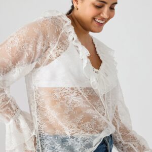 Hampton Lace Blouse White - Image 5