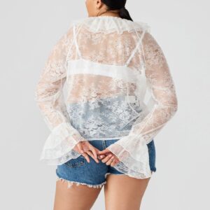 Hampton Lace Blouse White - Image 4