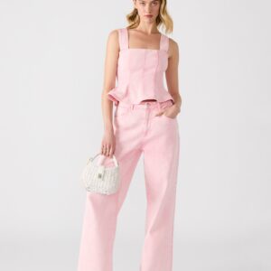 Penelopi Denim Top Pink - Image 4